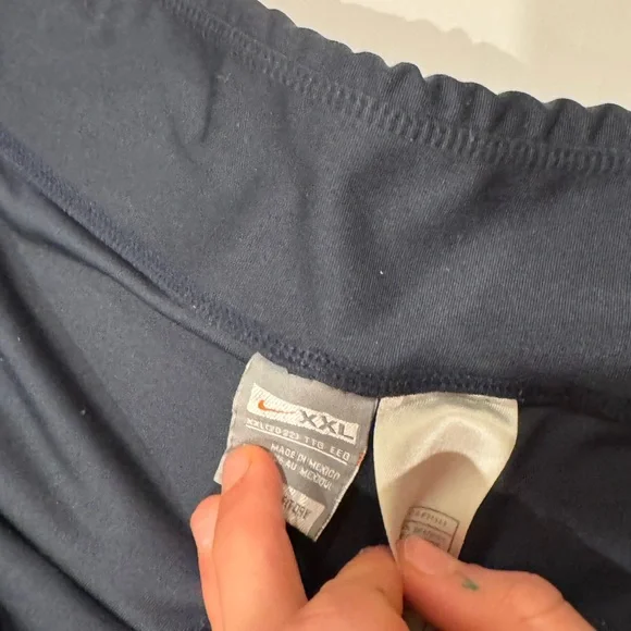 Vintage Nike Gray Tag Women’s 2XL Navy Blue Athletic Tights Leggings - Picture 6 of 7